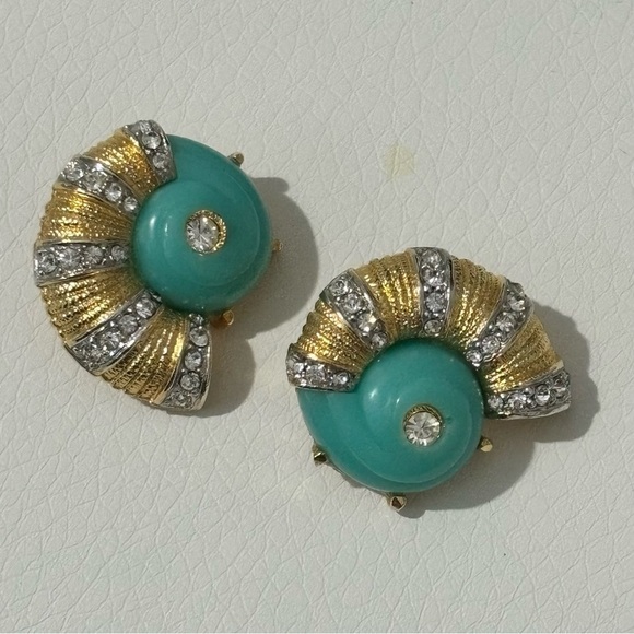 Hattie Carnegie vintage earrings clip ons # 159 - Picture 4 of 8